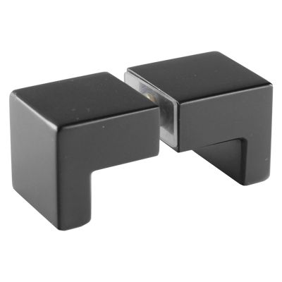Melns rokturis stikla durvīm, izmērs 30x30x15mm