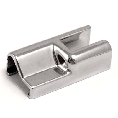 Pulēts sliekšņa savienojums dušai, 180°, kreisais, slieksnis/stikls, 15x8 mm, alumīnijs