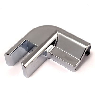Alumīnija sliekšņa savienojums dušai 90° leņķī, labais, slieksnis/stikls, izmērs 15x8 mm, pulēts