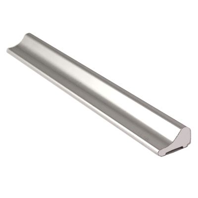 Alumīnija slieksnis dušai 15x8mm, 2m, pulēts, paredzēts stikla dušas durvīm