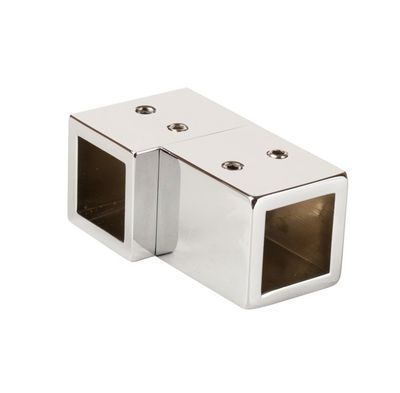 Caurules turētājs 90 grādi 19x19mm caurulei, pulēts