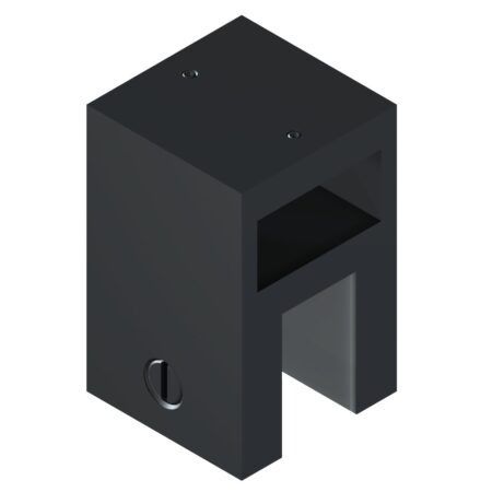 Centrālais caurules vai stikla savienotājs, 180°, 20x10 mm, melns. Pieejams Artrial, Rīgā.