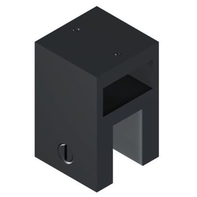 Centrālais caurules vai stikla savienotājs, 180°, 20x10 mm, melns. Pieejams Artrial, Rīgā.