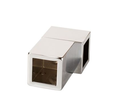 Caurules turētājs 90grādi 19x19mm caurulei, pulēts