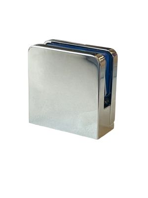 Stiprinājums 54x54mm, 8-10mm stiklam, hromēts Stiprinājums 54x54mm, 8-10mm stiklam, hromēts