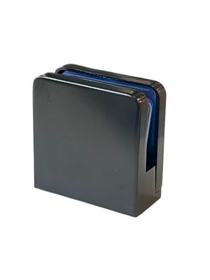 Stiprinājums 54x54mm, 8-10mm stiklam, melns Stiprinājums 54x54mm, 8-10mm stiklam, melns