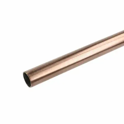 Dekoratīva misiņa caurule ø19mm, 1000mm, 0.8 mm biezums matēta apdare stikla sistēmu montāžai