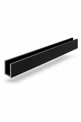 U-profils 19x12.3x19x2, (8.3mm), melns anod, L=3m