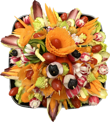Plateaux de fruits et légumes frais 100 % découpés