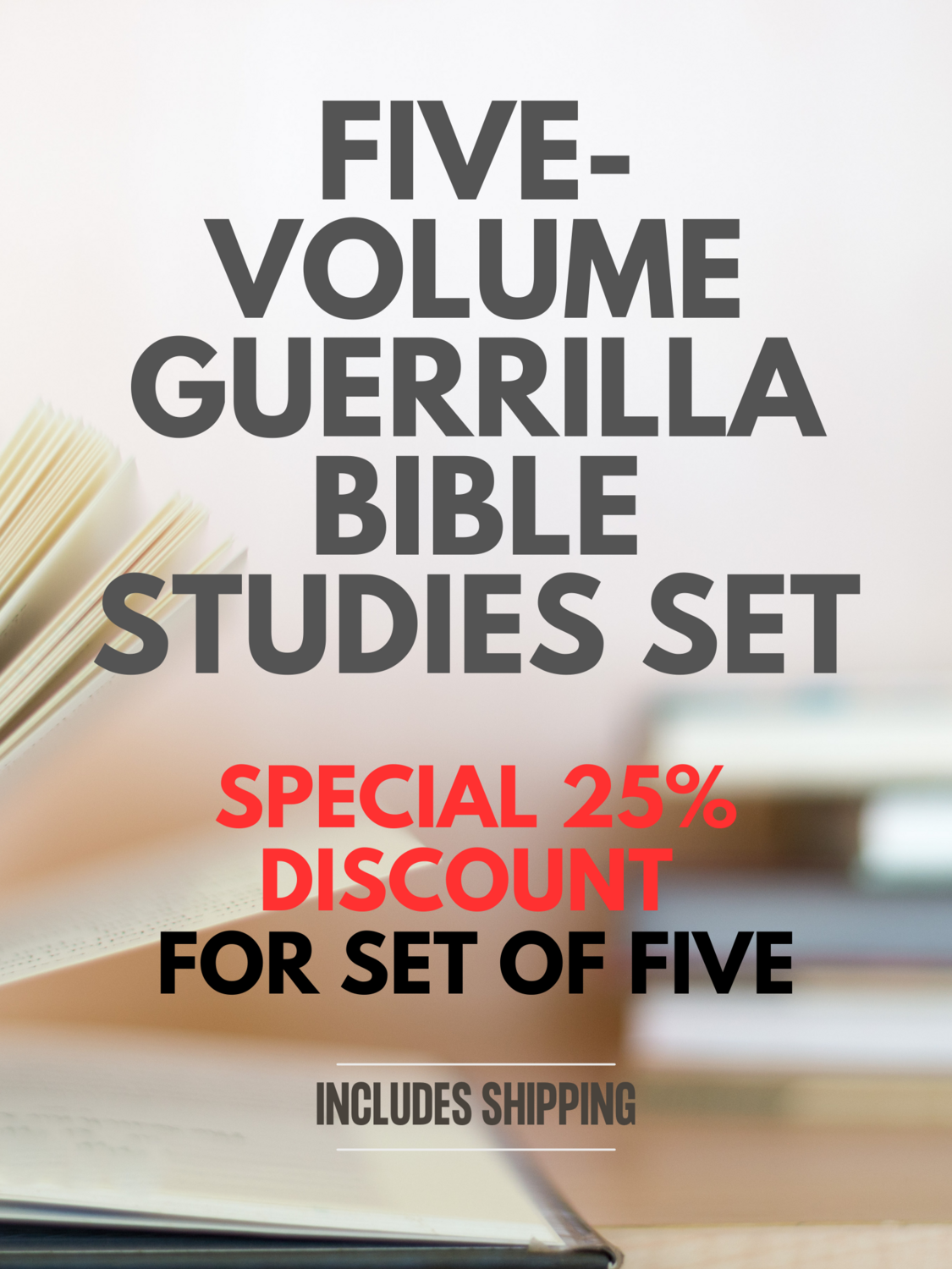 Five-volume Guerrilla Bible Studies set