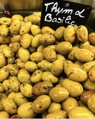 olives façon sigalou au thym et basilic