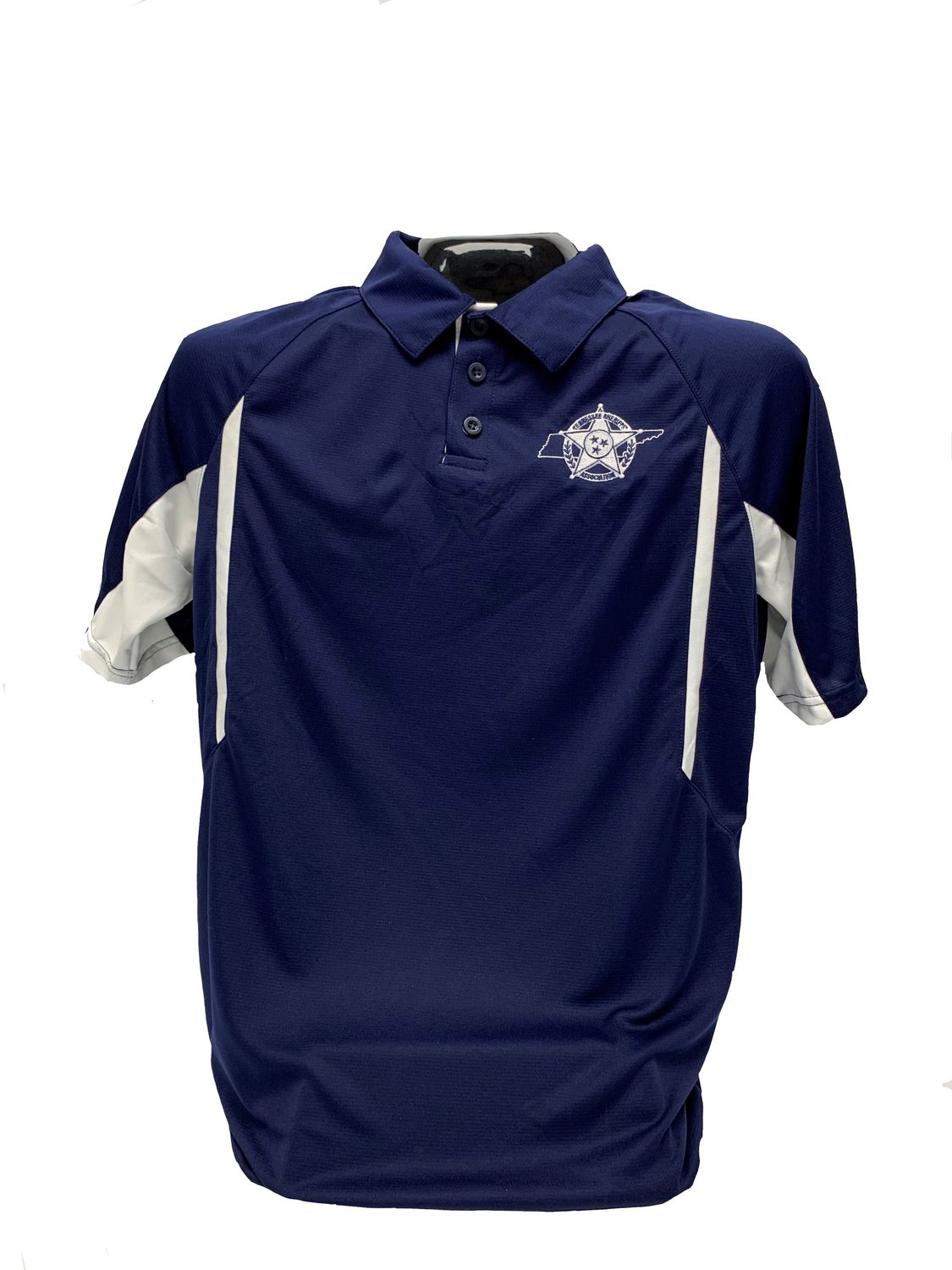 Navy &amp; White Polo- 4XL