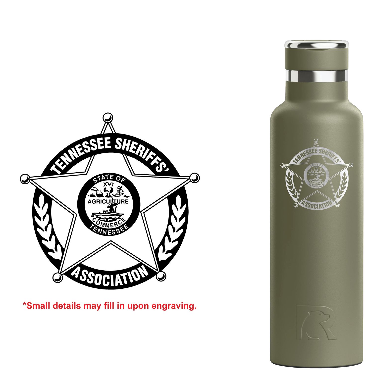 RTIC OLIVE BOTTLE 20 OZ