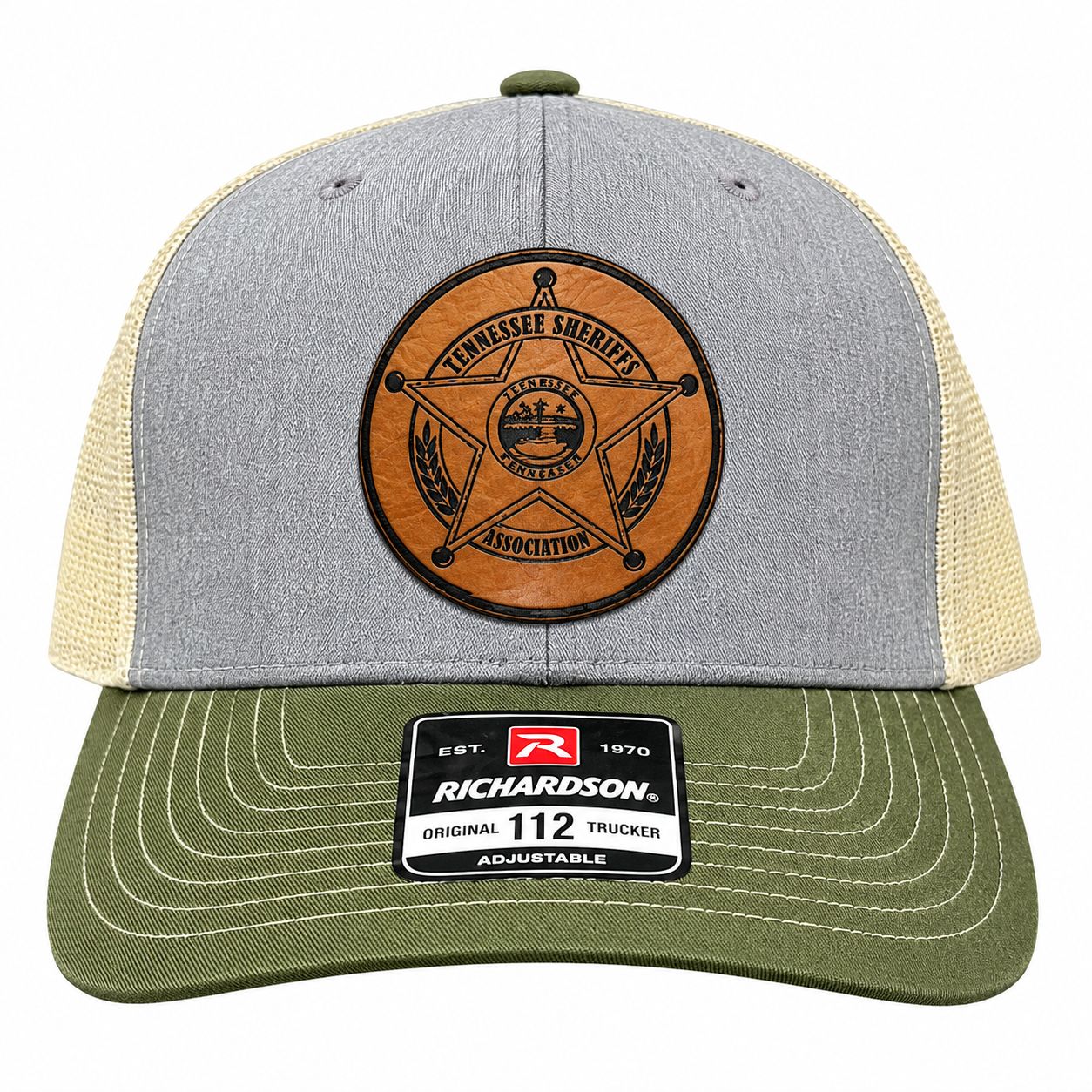 Tri-Color Leather Patch Hat