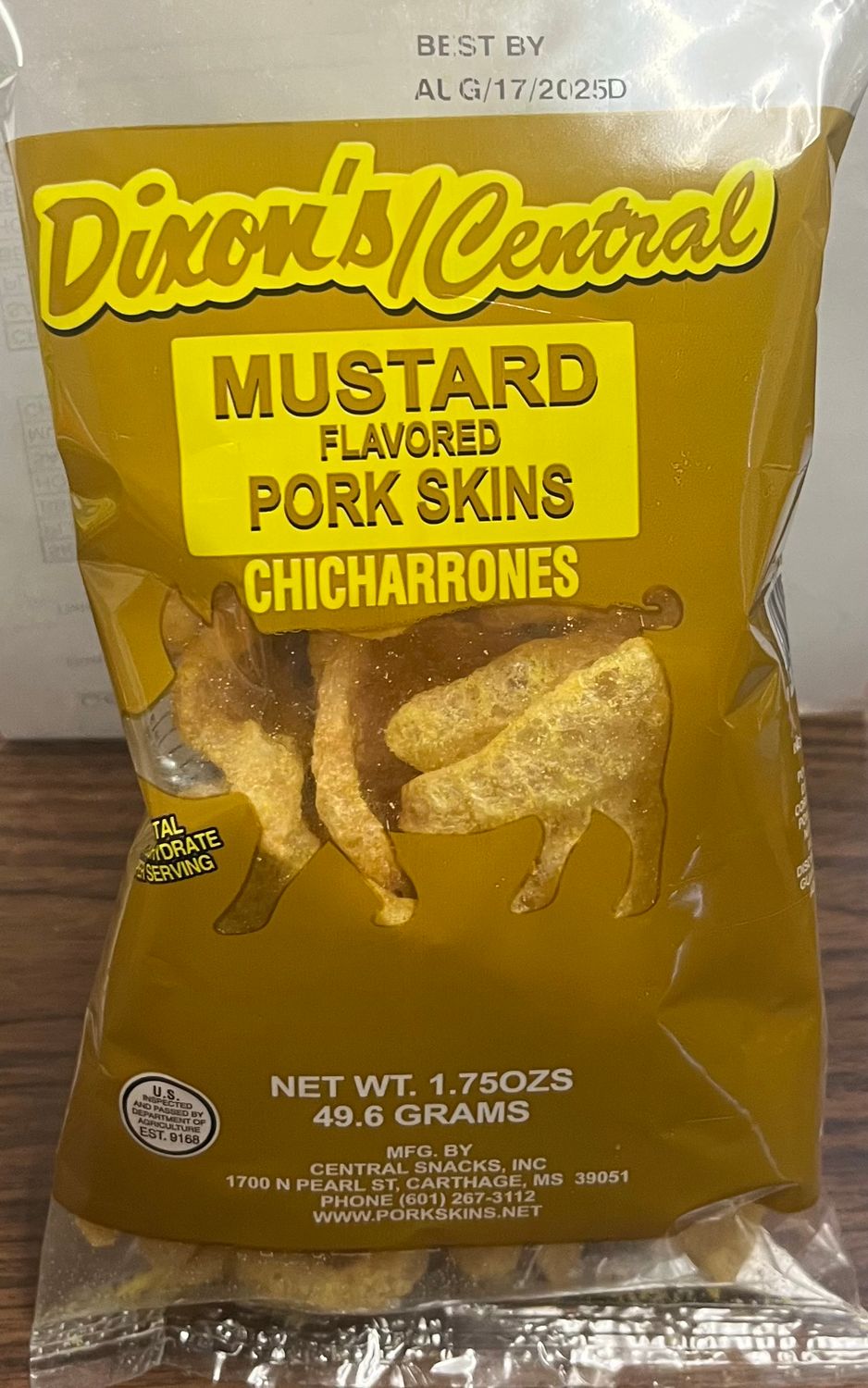 Mustard Flavored Pork Skins