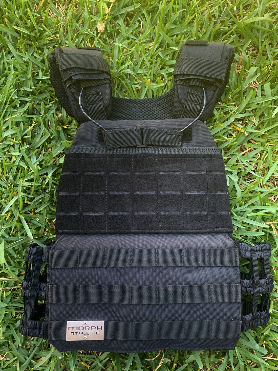 20lbs Black Slim Fit Plate Carrier Vest (plates included)
