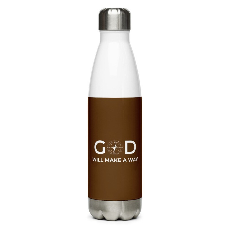 God Will Make A Way Stainless Steel Water Bottle + MP3 Album Download Bundle by Kirby D. Trim