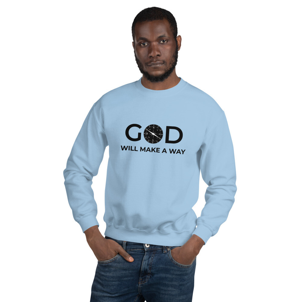 God Will Make A Way Unisex Sweatshirt, Size: S, Color: Light Blue