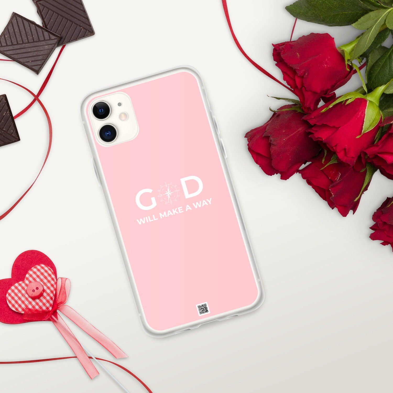 God Will Make A Way iPhone Hybrid Case - Pink, Size: iPhone 11