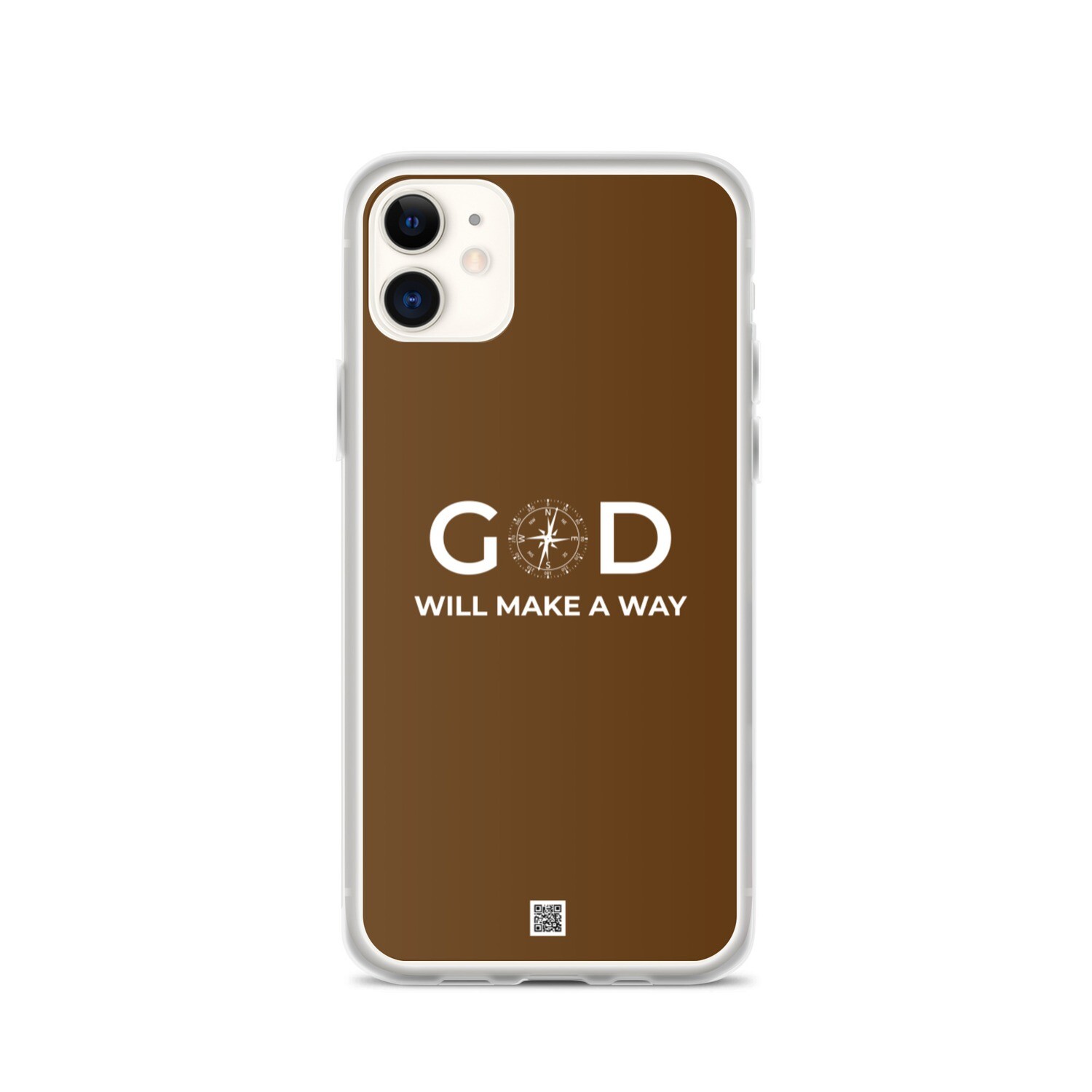 God Will Make A Way iPhone Hybrid Case - Brown, Size: iPhone 11