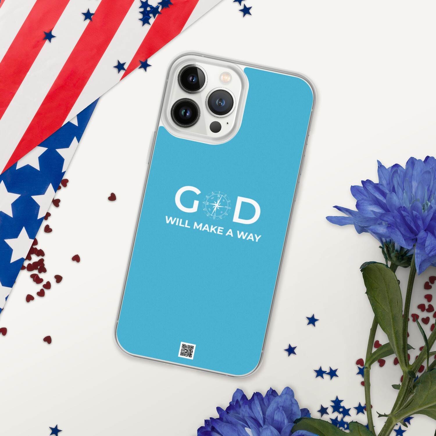 God Will Make A Way iPhone Hybrid Case - Blue