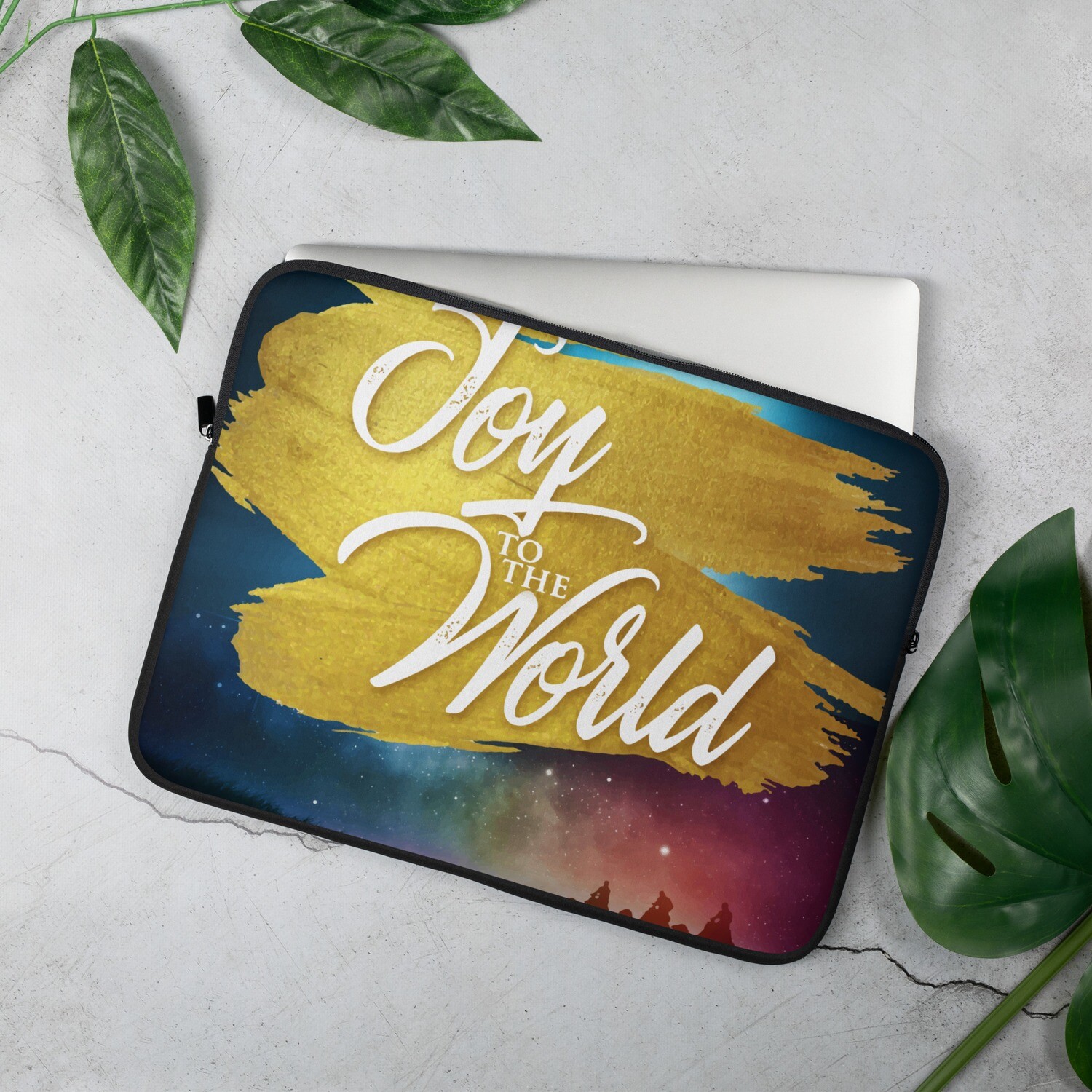 Joy To The World Laptop Sleeve + MP3 Music Bundle by Kirby D. Trim