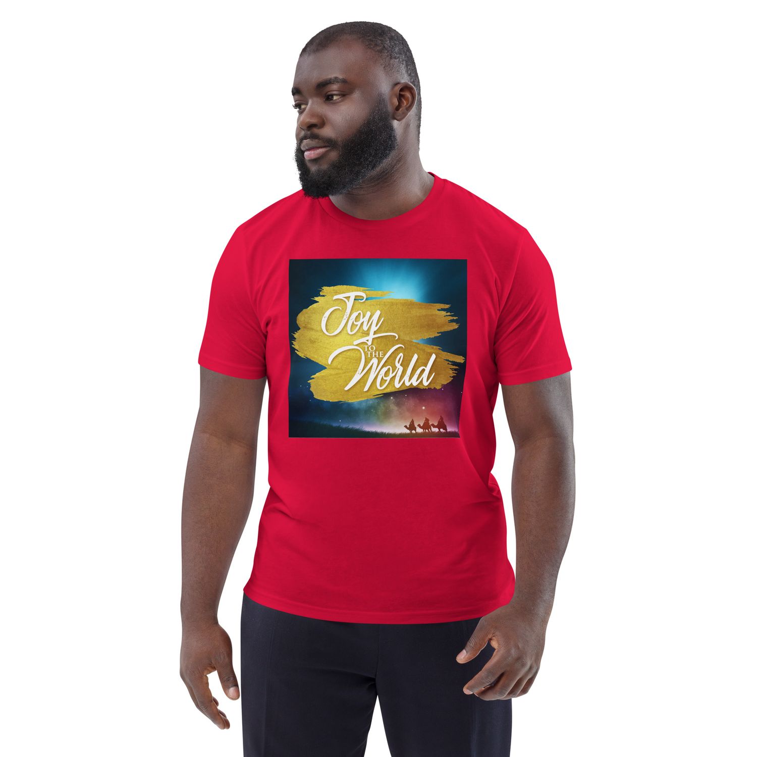 Joy To The World Unisex Organic Cotton T-shirt + Kirby D. Trim Christmas Music Bundle