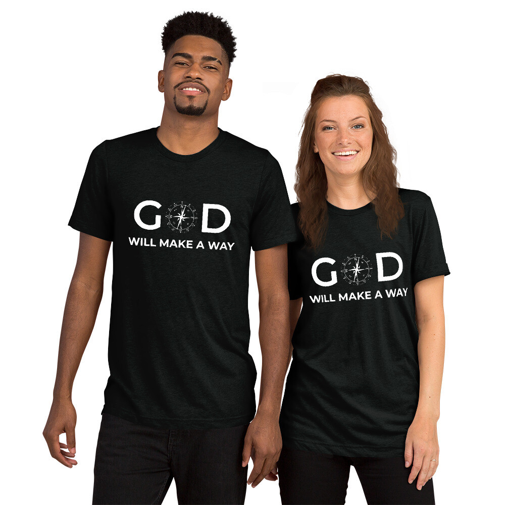 God Will Make A Way T-shirt, Size: XS, Color: Solid Black Triblend