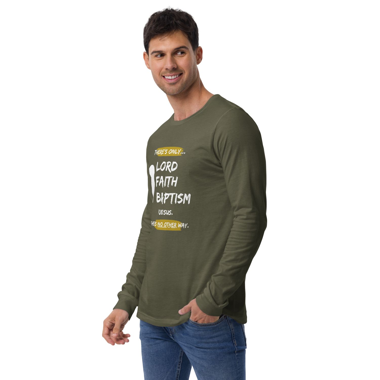 One Lord One Faith Unisex Long Sleeve Tee One Lord One Faith long sleeve tee