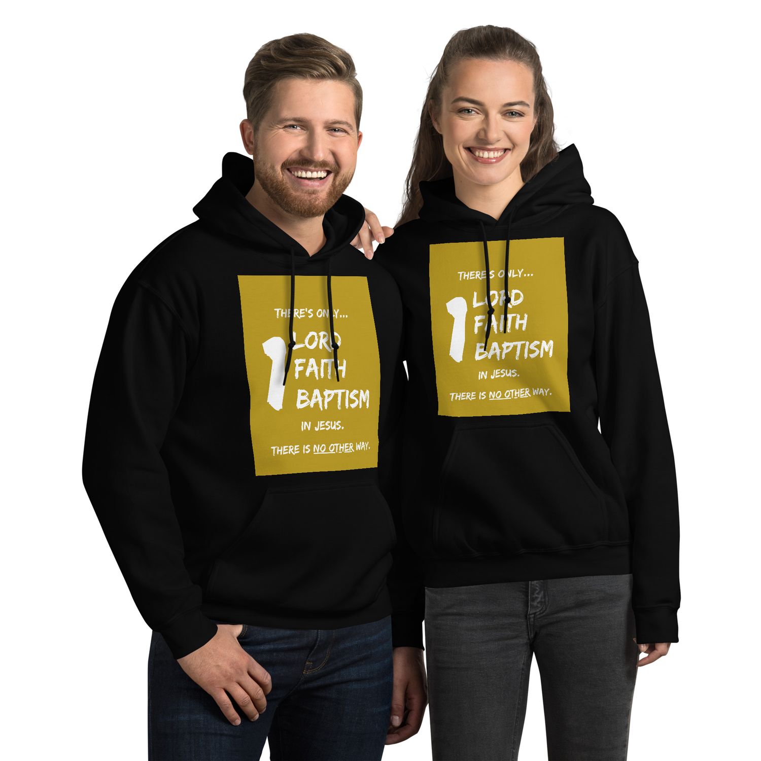 One Lord One Faith Bold Gold Unisex HOODIE One Lord One Faith Bold Gold Unisex HOODIE