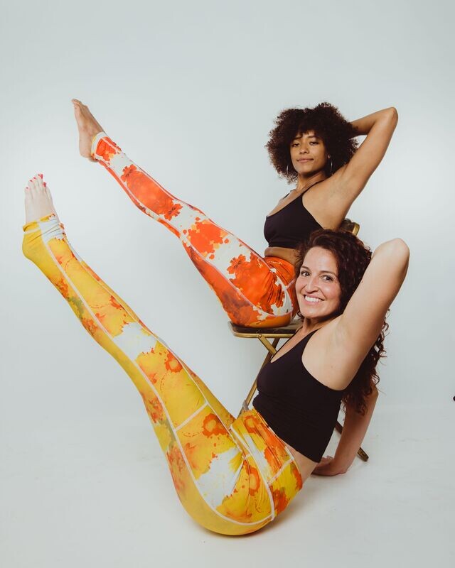 Ultra High-Waist Reversible Chakra Leggings: Sacral &amp; Solar Plexus