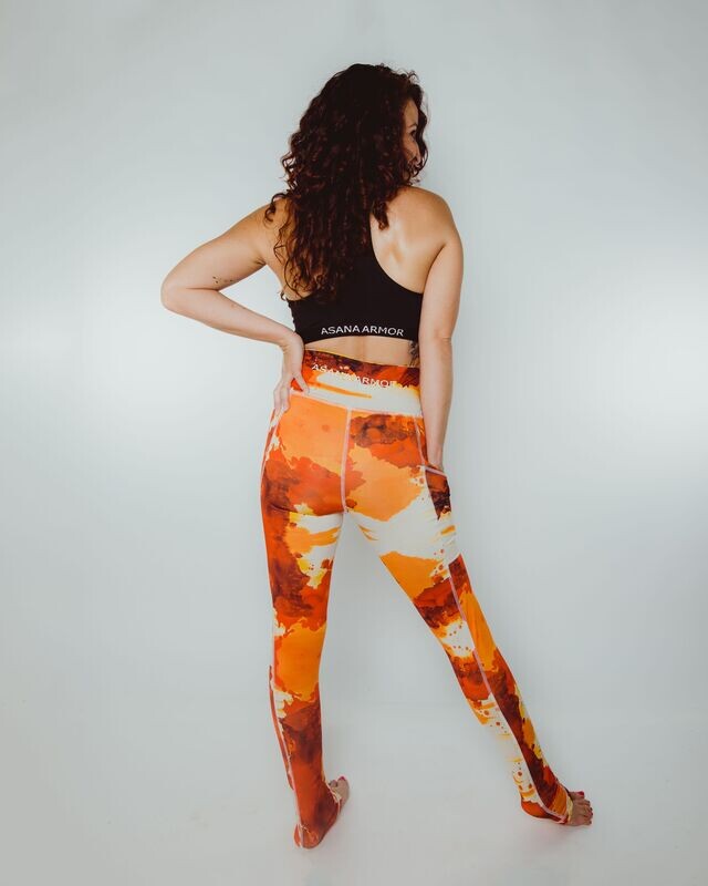 Ultra High-Waist Reversible Chakra Leggings: Sacral &amp; Solar Plexus
