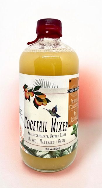 Cocktail/Mocktail Mixer: Mango, Habanero, Basil  (Non-Alcoholic)16oz