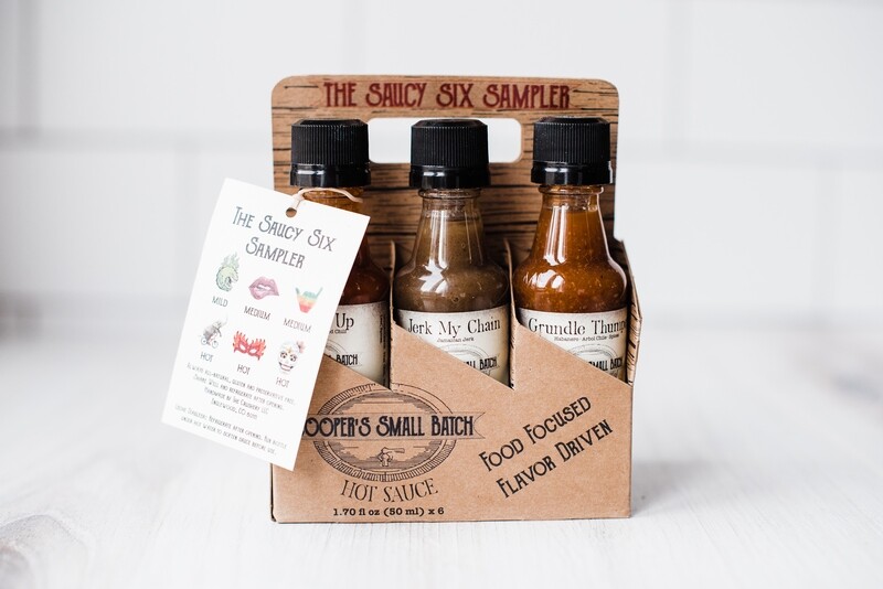 Hot Sauce Gift Set – 6 Pack Sampler Variety (Saucy Six)