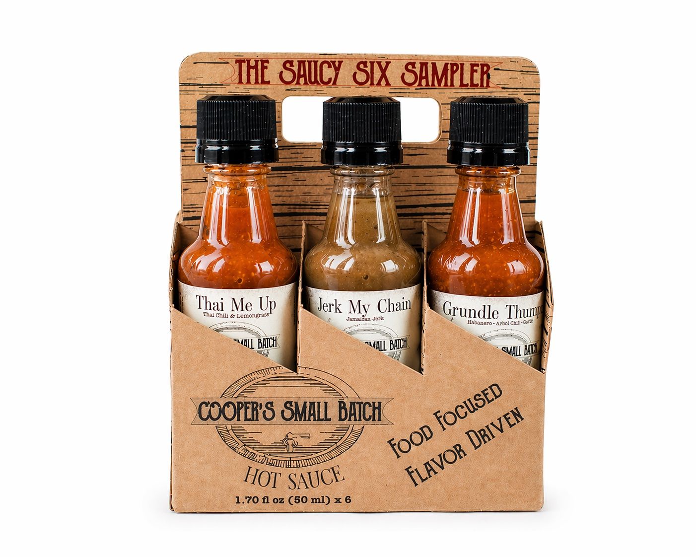 Hot Sauce Gift Set – 6 Pack Sampler Variety (Saucy Six)