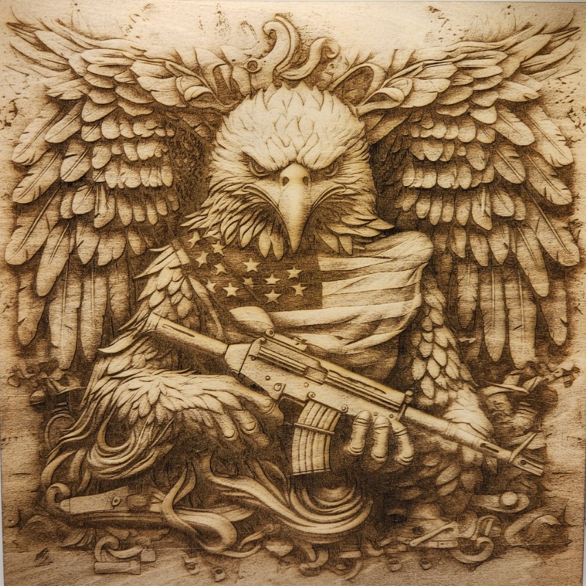 Military Eagle with rifle