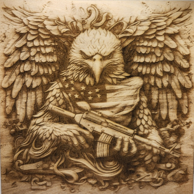 Military Eagle with rifle