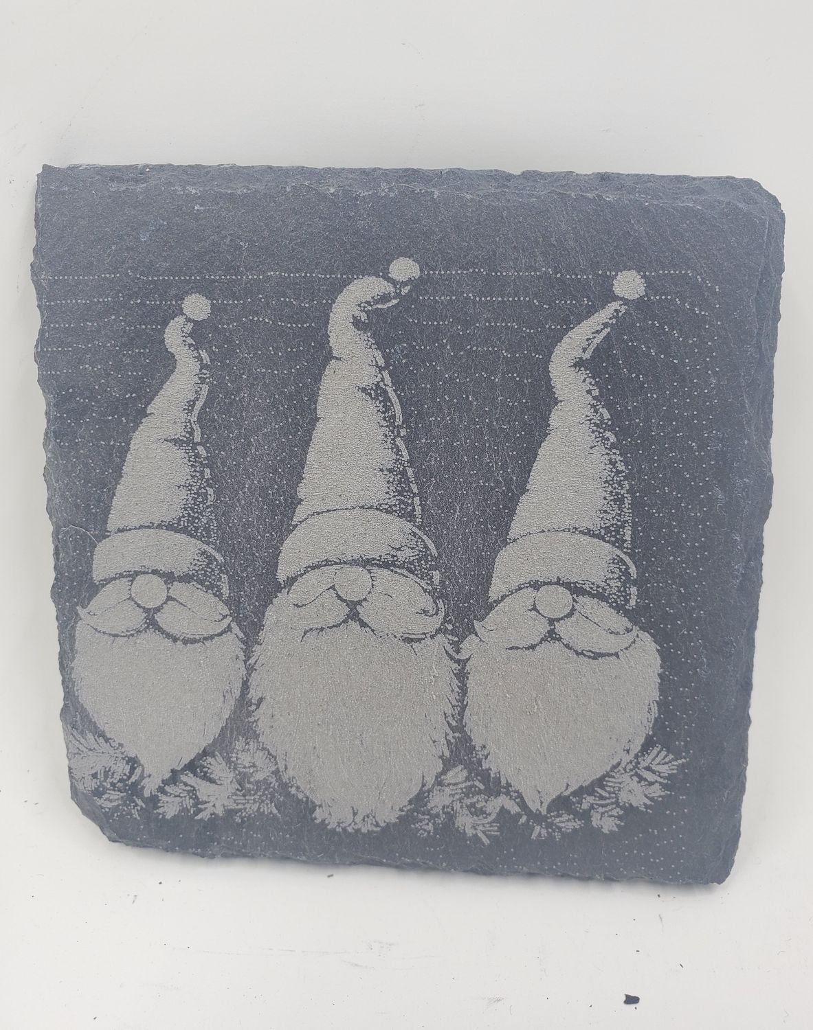 Three Gnome Slate Coaster