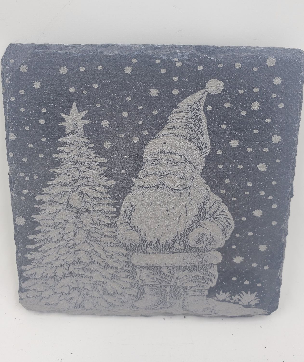 Santa by the Christmas tree