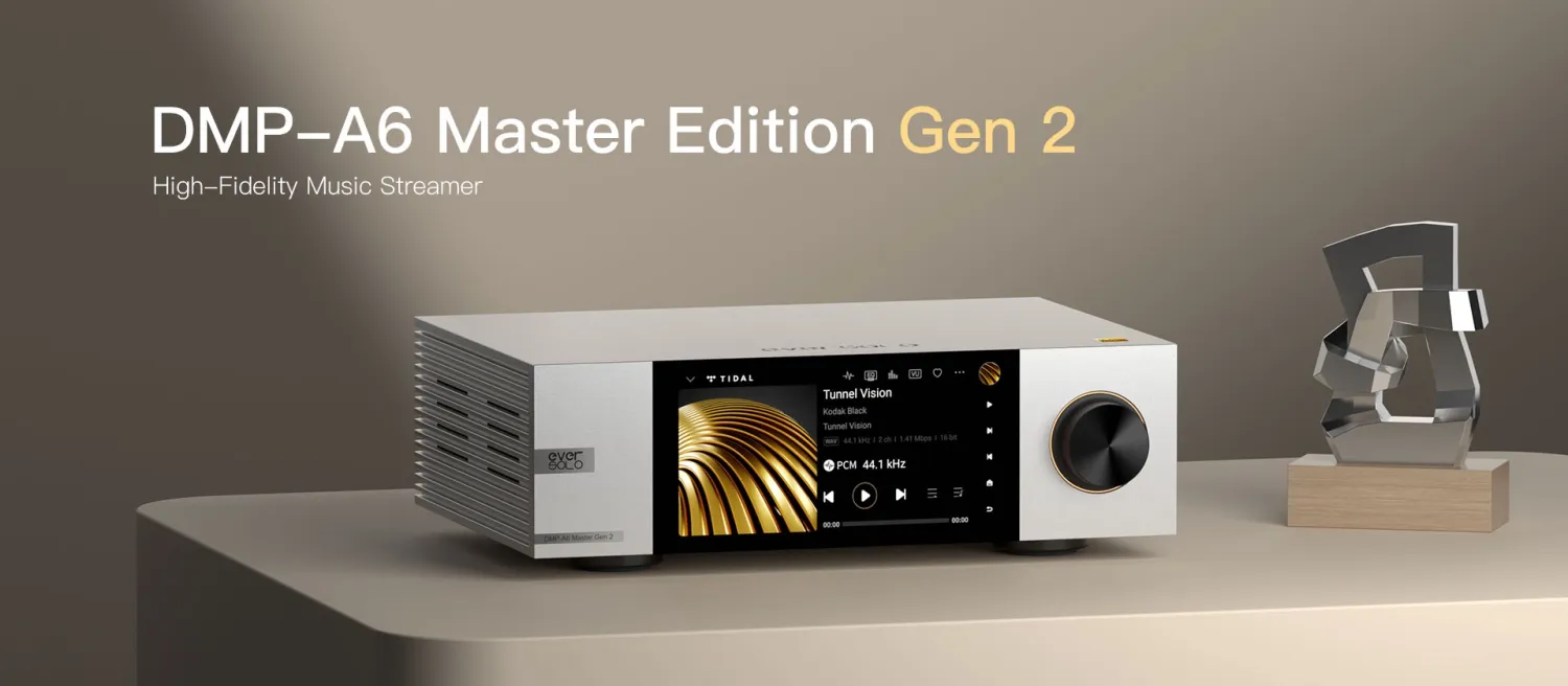 Eversolo DMP-A6 Master Edition Gen 2 Music Streamer 2xES9038Q2M DSD512 MQA WiFi DLNA Roon Bluetooth - SILVER