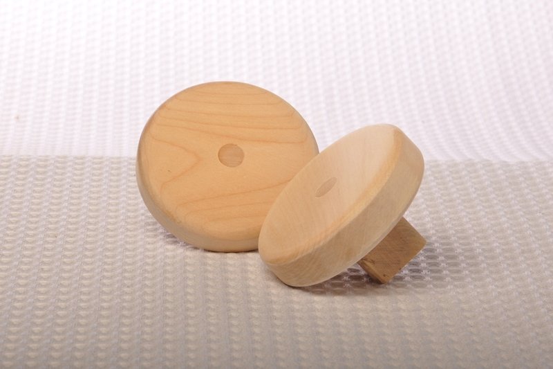Wood round door handle