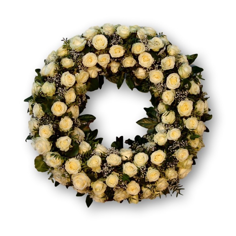 Rundumkranz Four Season Rosen weiss