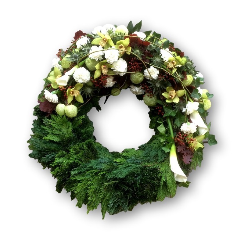 Bouquetkranz Four Season weiss/grün