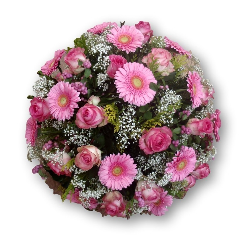 Kugelgesteck Four Season rosa/weiss