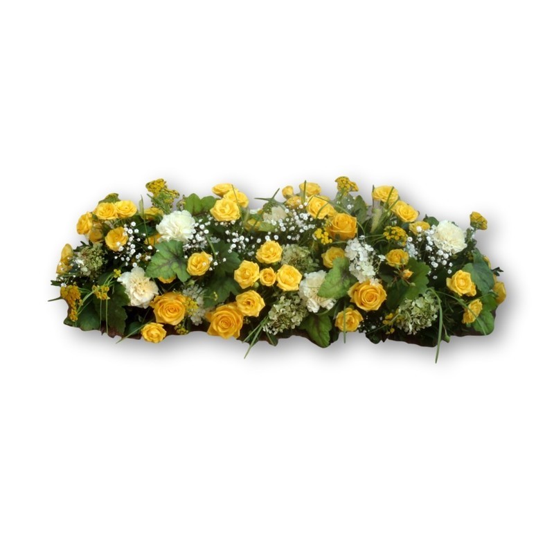 Sargschmuck Four Season - weiss/gelb