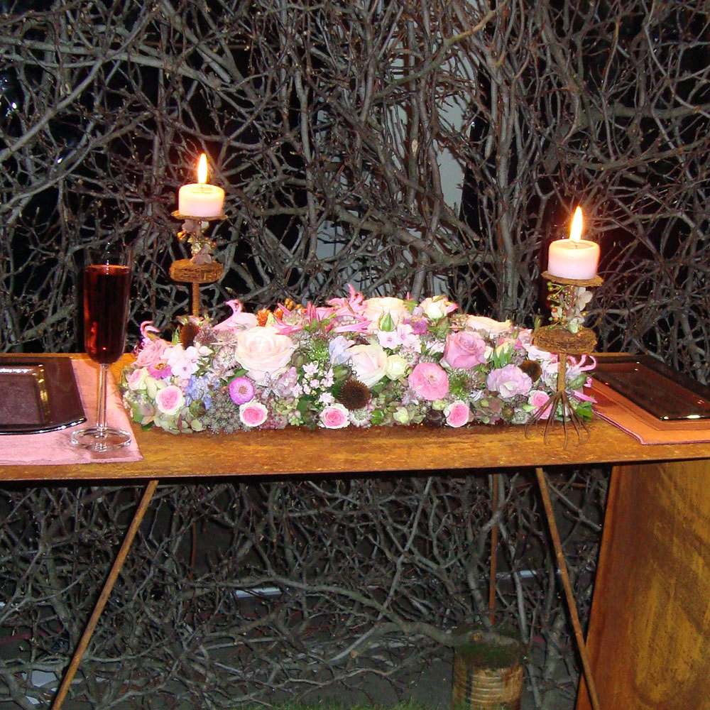 Tischdeko Hochzeit - rosa/grün