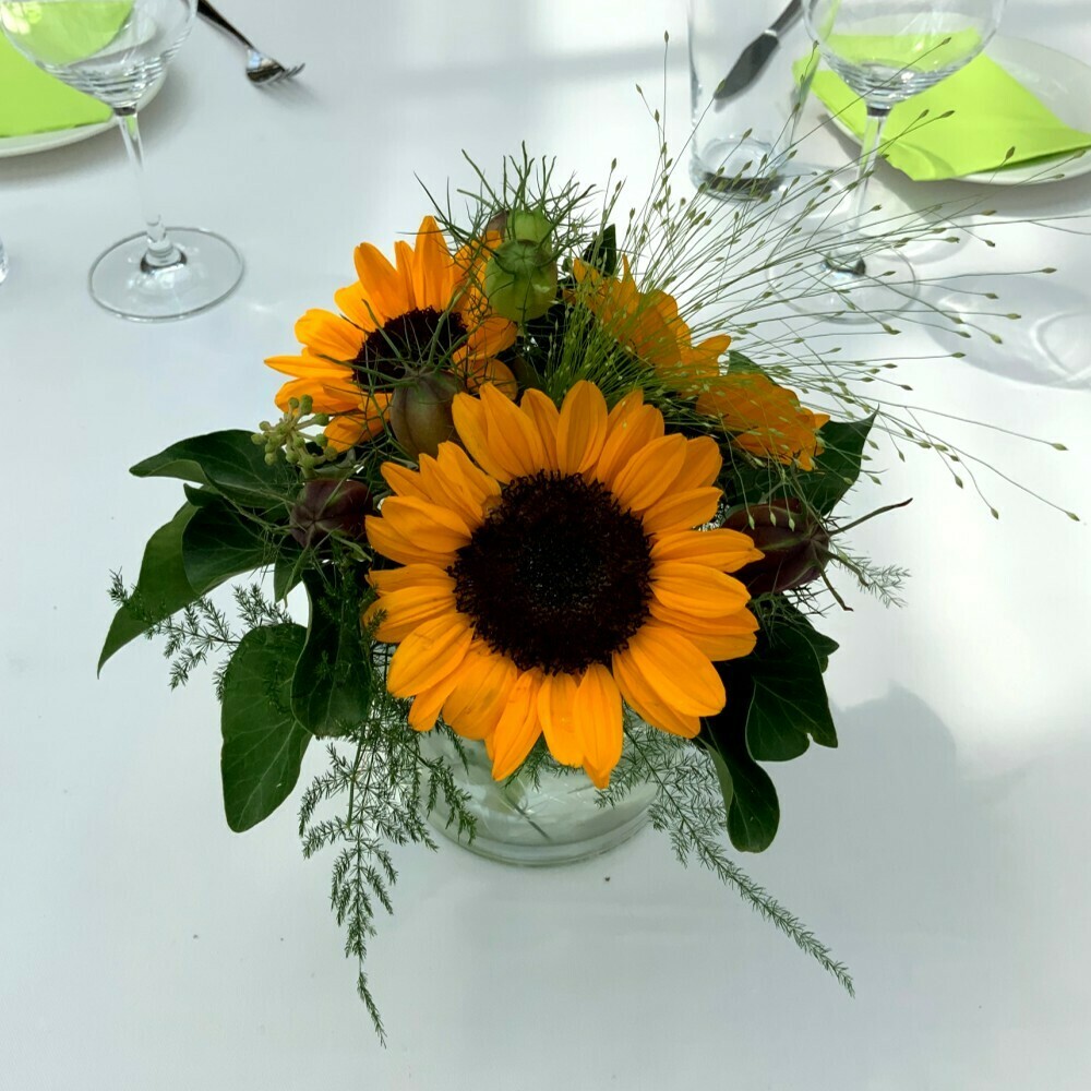 Tischdeko Sommerblumen Vase