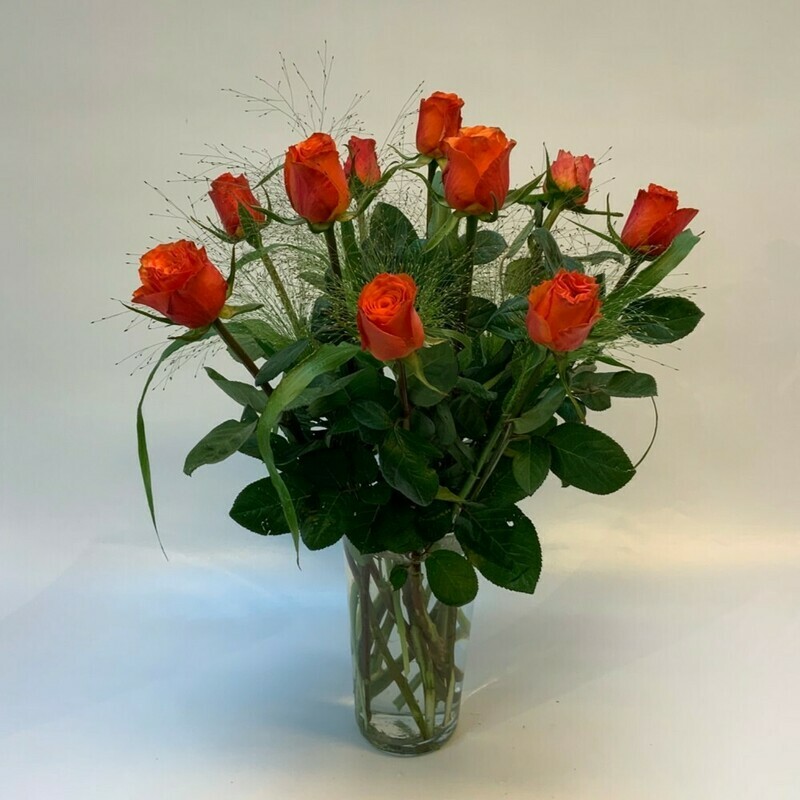 Rosen orange mit grün