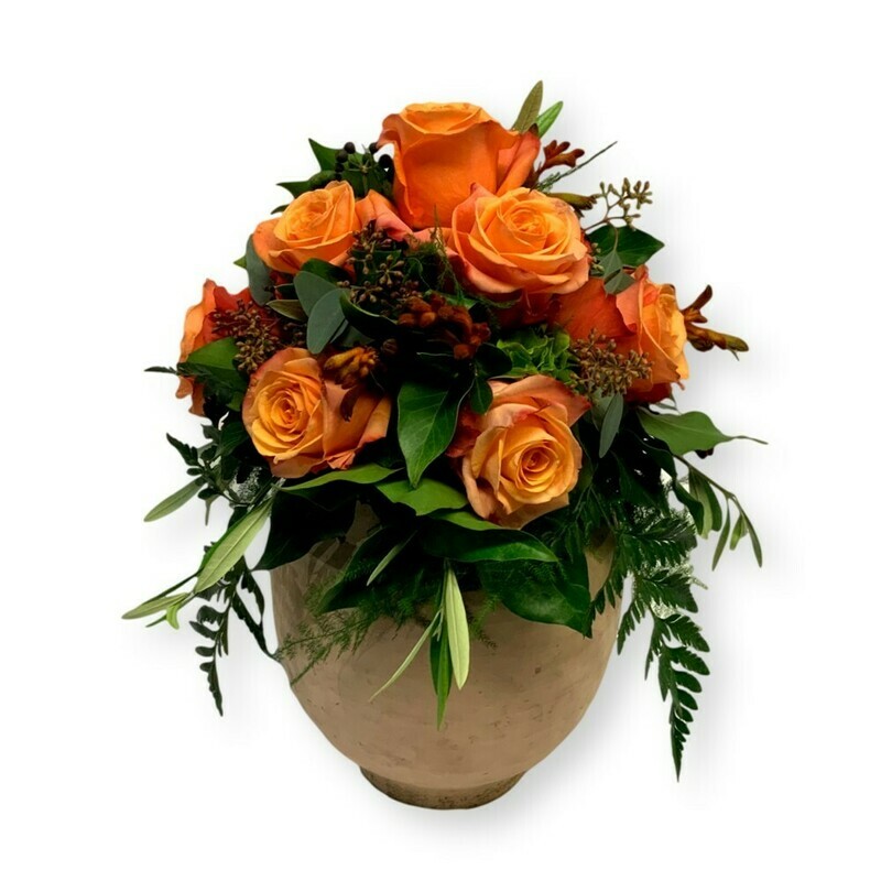 Urnenschmuck Four Season - orange/rot