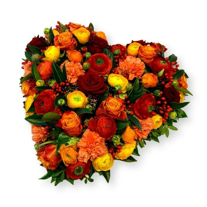 Herz orange/rot